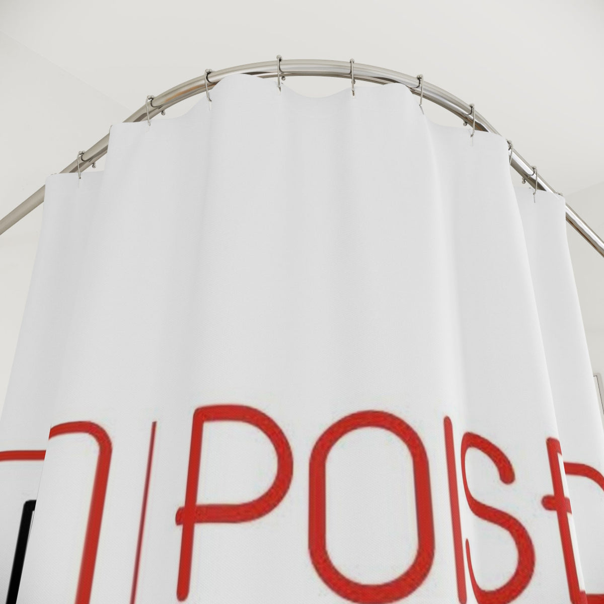 Polyester Shower Curtain - Poised & Proper